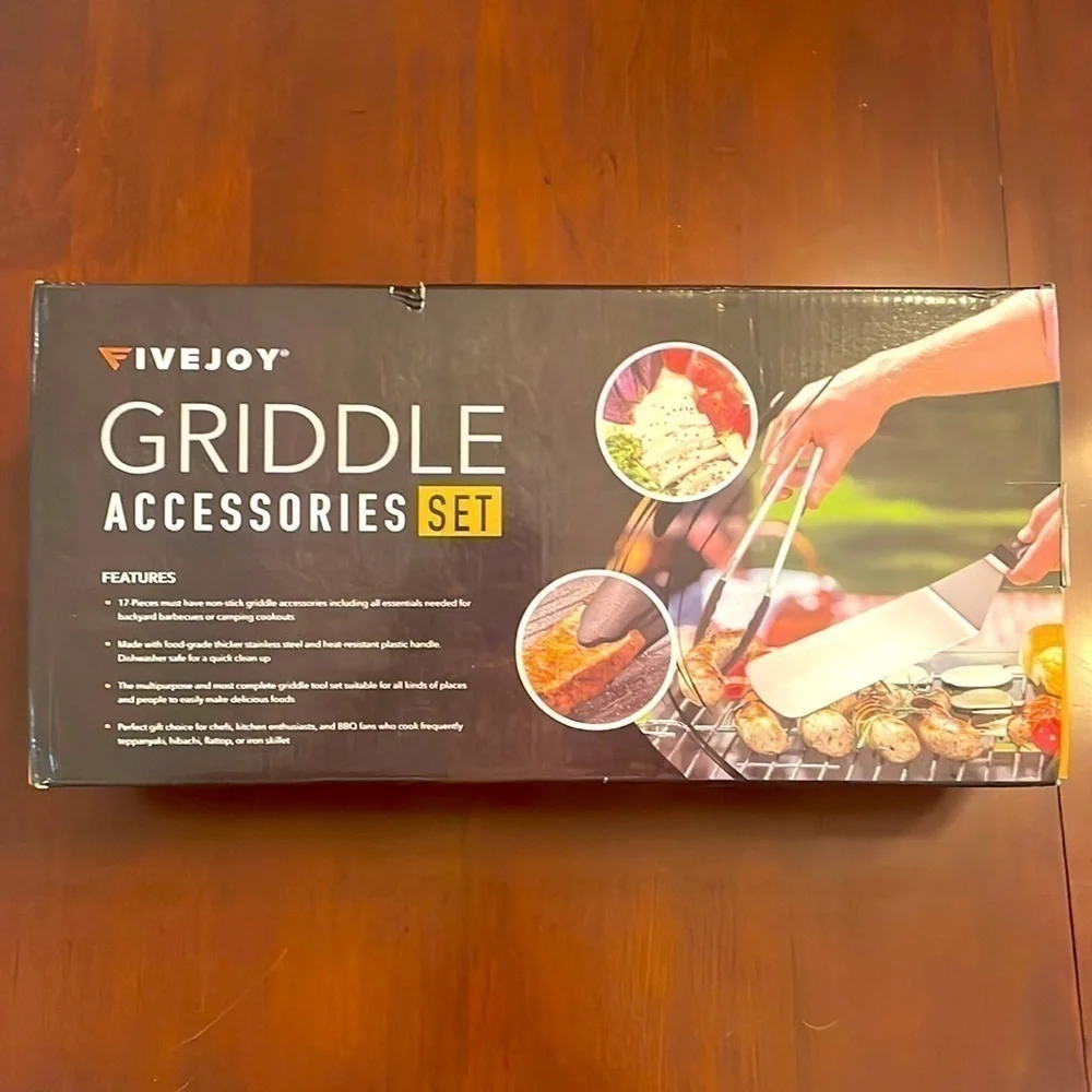 Brand New 17-Piece Griddle Accessories Kit Flat Top Grill Set BBQ Spatula Tools